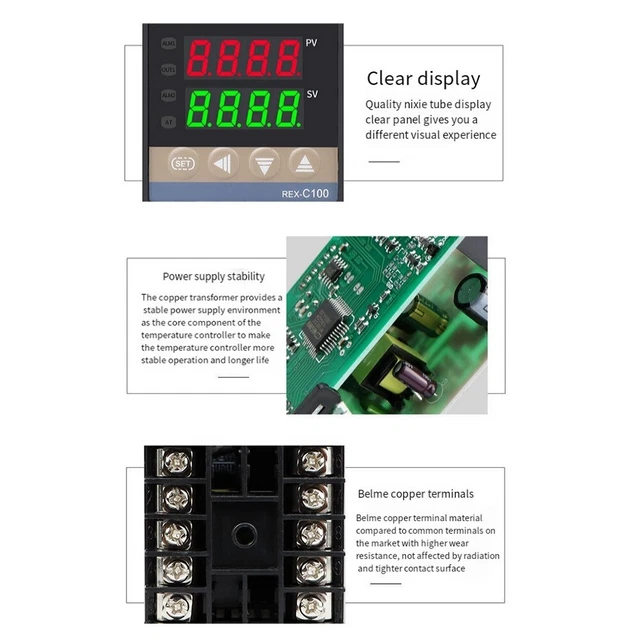 REXC100 V*DN Controller di temperatura intelligente con ampia gamma di applicazioni