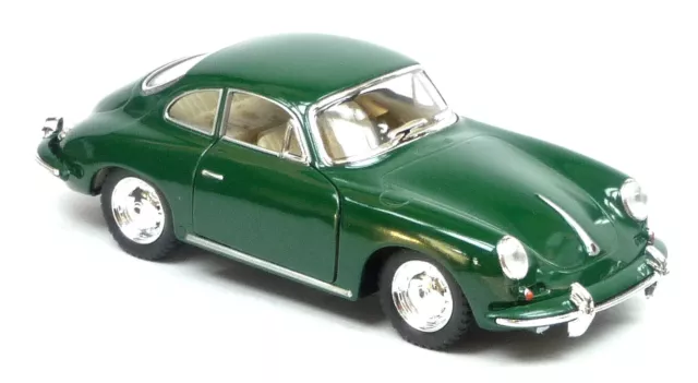 Porsche 356B Carrera 2 grün Modellauto ca. 12 cm Metall-Spritzguss von Kinsmart