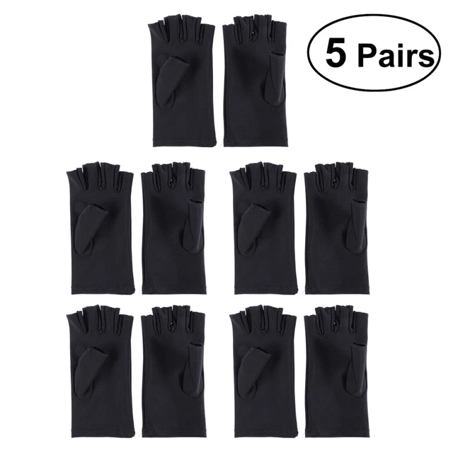 4 Paar UV-Sonnenschutzhandschuhe - Fingerlose Handschuhe Für Nagelgel & Outdoor