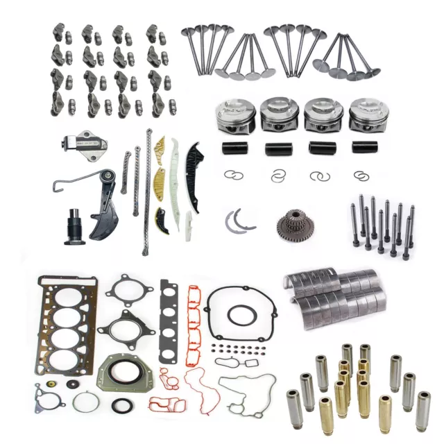 Engine Overhaul Rebuild Kit & Timing Chain Set Φ23mm For AUDI VW CCZA CCZB CAWB