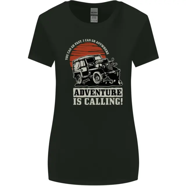 Adventure Is Calling 4X4 Off Roading Road Womens Wider Cut T-Shirt