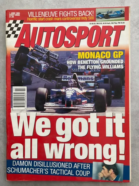 Autosport Magazine - 1 June 1995 - Indy 500, Monaco GP, Acropolis, BTCC