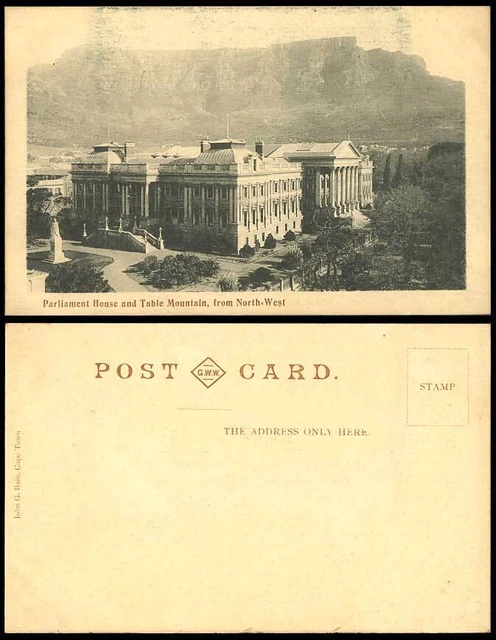 Südafrika alte Postkarte Parlament Haus Tafelberg, Nordwesten, Kapstadt