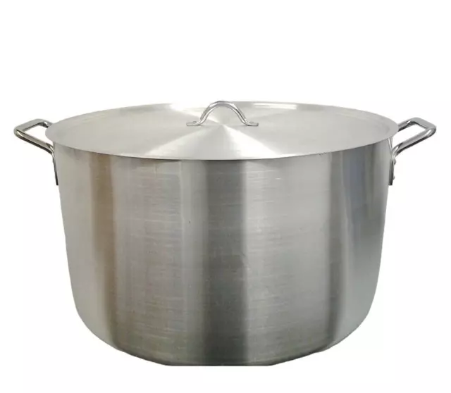 Mastercook Heavy Duty Aluminium Casserole Stockpot Pan Pot Dish with Lid 20x13''