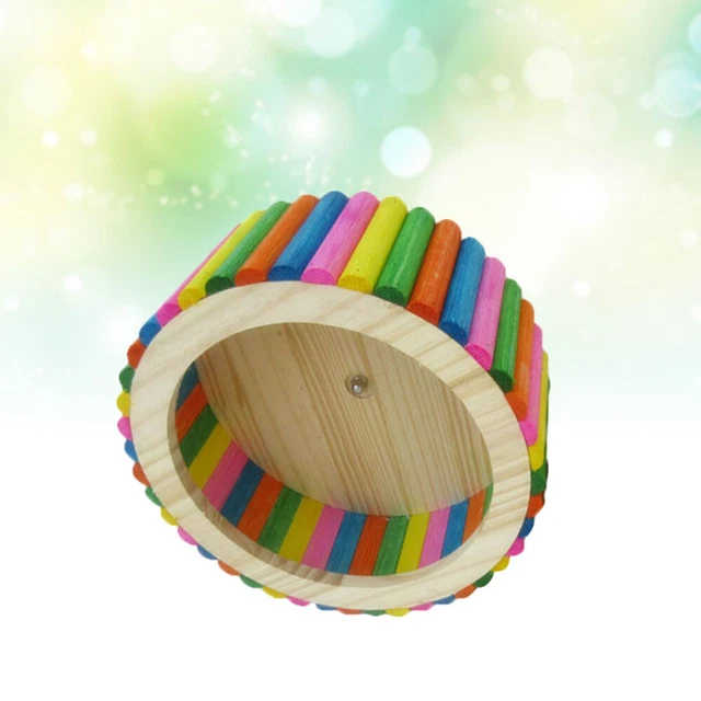 Hölzern Süße Hamsterkauen Hamsterrad Aus Holz Rennmaus Spielzeug