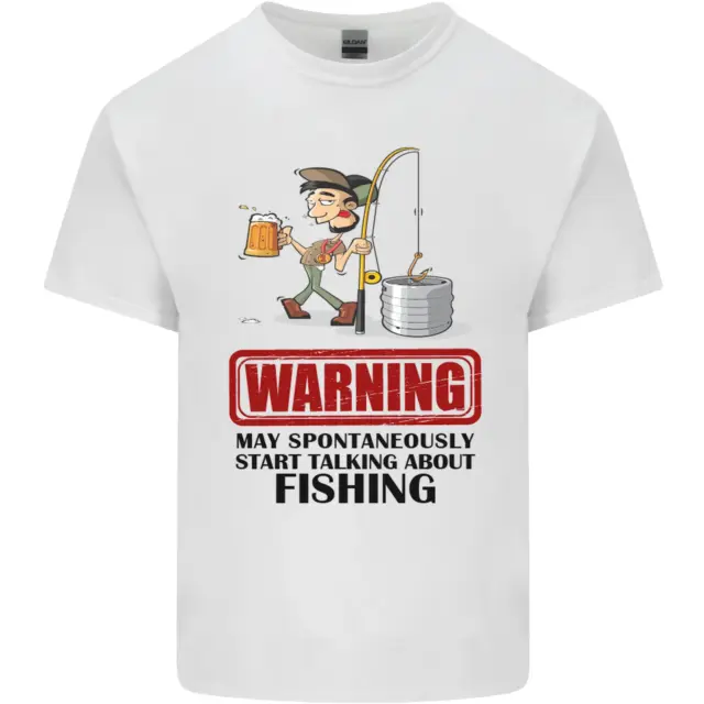 Pesca Warning Maggio Start Talking Divertente Uomo Cotone T-Shirt