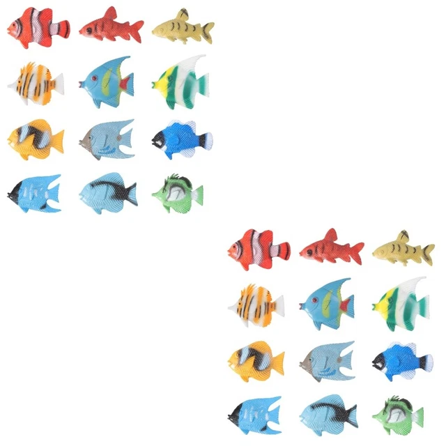 2 Count Child Artificial Fish Aquarium Sea Creature Toy Plastic