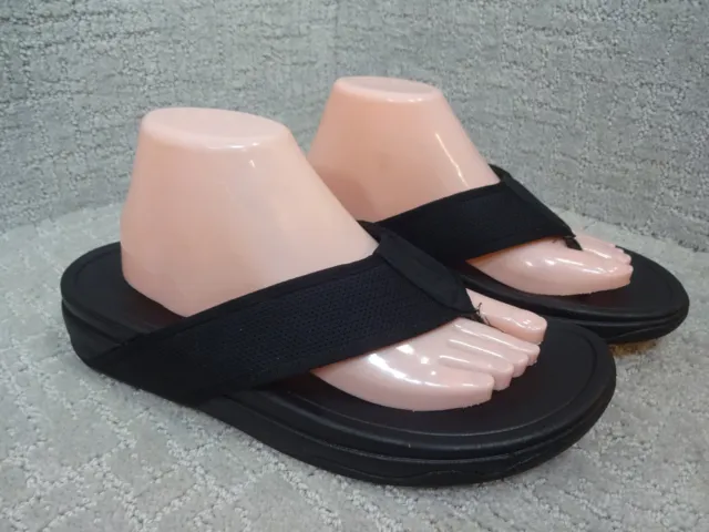 Fitflop Lulu Women's Size 10 US Black Flip Flops Thong Sandals