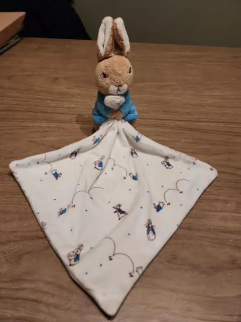 Marks & Spencer M&S Beatrix Potter Peter Rabbit Blue Baby Comforter Soft Toy