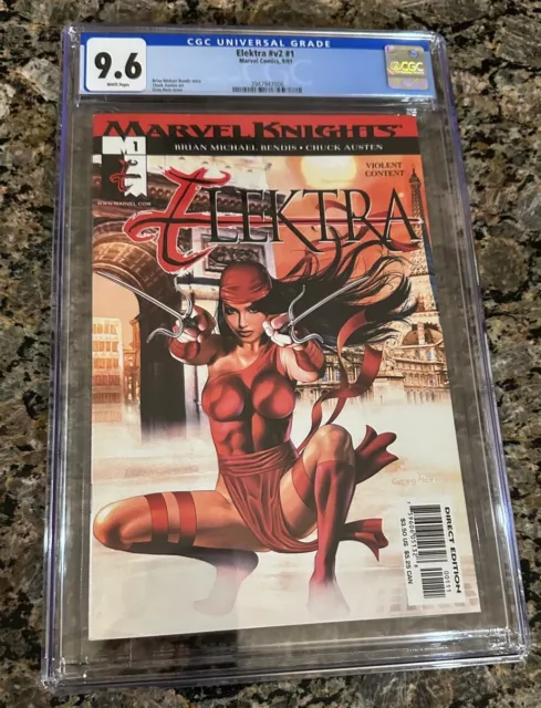 Elektra V2 #1: CGC 9.6 Greg Horn Cover - Marvel Knights - 2001