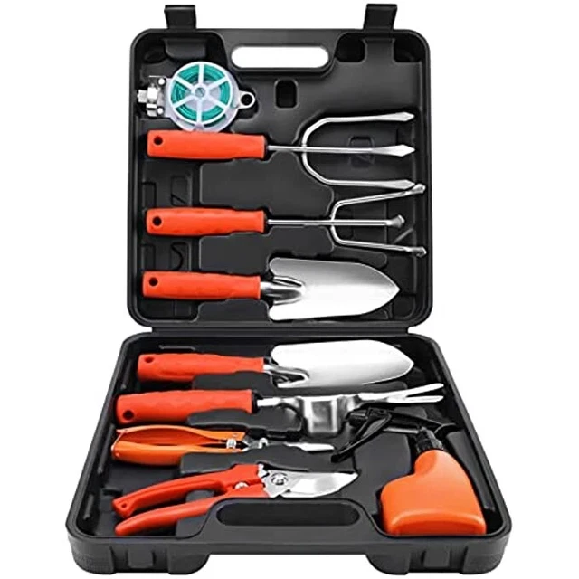 Brynnl Set di attrezzi da giardino  9 pezzi Attrezzo manuale da giardino Kit di