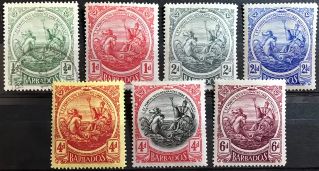 Barbados 1916-19 Part Set Incl Additional Four Pence Sg 199 Lmm/Very Fine Used