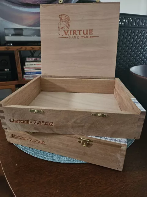 Man O' War Virtue Churchill Cigar Box, No Cigars