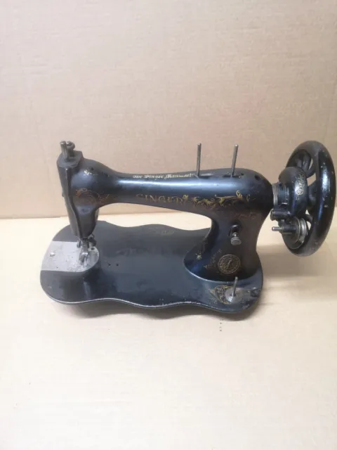 Singer Improved Family IF Fiddle Base Sewing Machine Body Vintage Antique