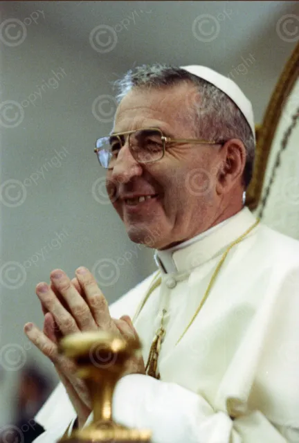 POPE JOHN PAUL I - PAPA LUCIANI - ORIGINAL PHOTO From Studio in Vatican RARE