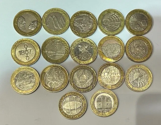 Various £2 pound Coins Circulated (Some Rare !)