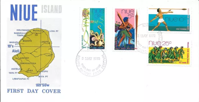 NIU9) NIUE 1972 South Pacific Arts Festival FDC