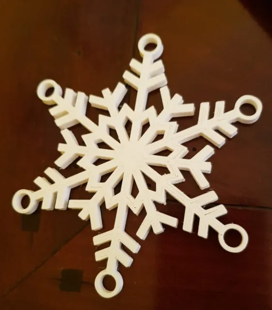 Fiocchi di neve 3D Printed - Decorazione Albero di Natale - Colore bianco