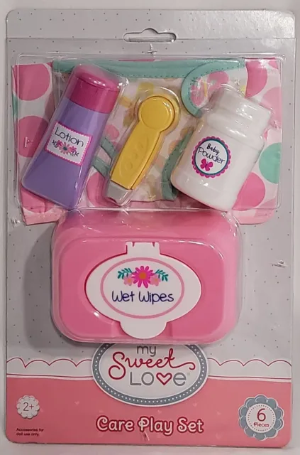 My Sweet Love - Care Play Set - Pretend Play Diaper Accessories For Baby Dolls