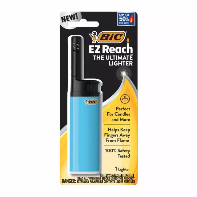 BIC EZ Reach Lighter Assorted Colors 1 Count