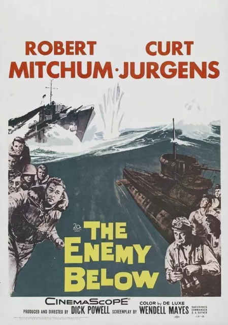 71192 The Enemy Below Movie Robert Mitchum urd Jurgens Wall Decor Print Poster