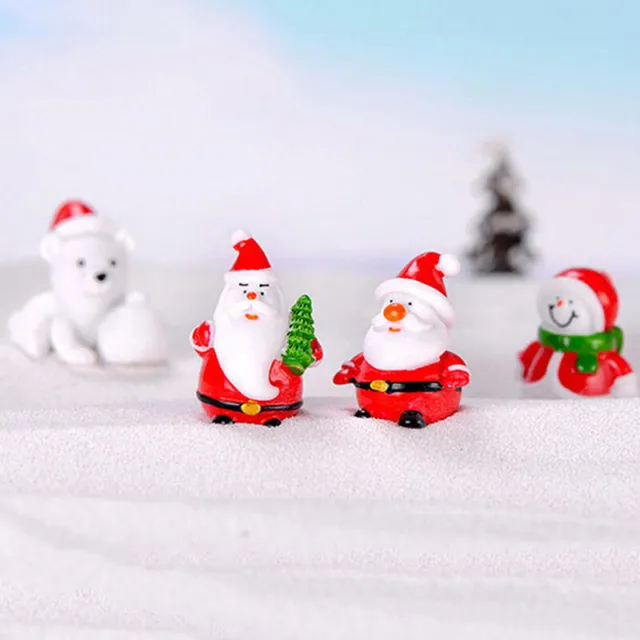 Santa Claus Snowman DIY Miniature Figurine Xmas Garden Decor Micro Landsc Sh-yy 4
