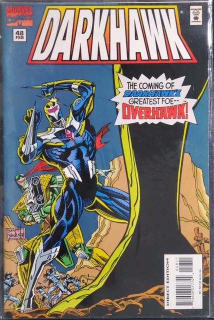 Darkhawk #48 1st Cameo of Overhawk Marvel Comics 1995 Low Print HTF NM