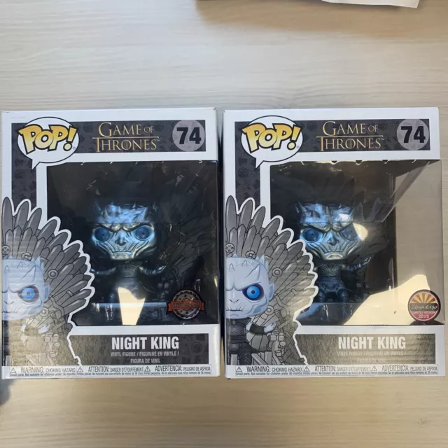 Funko Pop Game Of Thrones 74 Metallic Night King Iron Throne New Chase Flocked