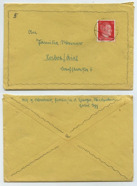 72574 - Brief - Frain 21.4.1943 nach Laboe/Kiel - mit Inhalt