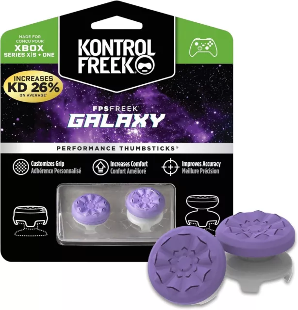 KontrolFreek For Xbox One + X S Series Thumbsticks Grips FPS FREEK GALAXY PURPLE