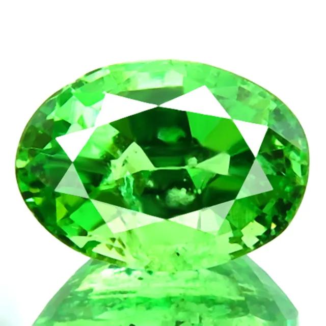 1.30ct Unheated Best Color Quality Green Natural Tsavorite Garnet Tanzania Oval!