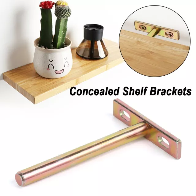 Floating Hidden Concealed Metal Brackets Shelf Bracket Wall Shelves Supports