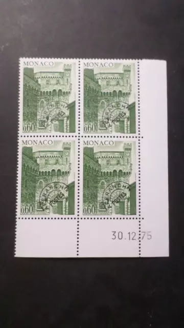 Ecke Date' Monaco 1976, Briefmarke Abgestempelt '39, Tour Uhr, Neu, Postfrisch