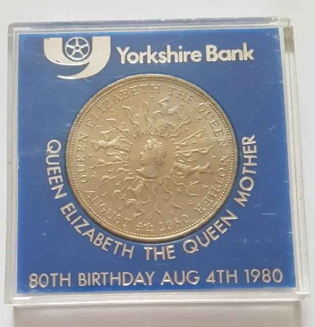 1980 Queen Elizabeth the Queen Mother 80th Birthday Crown coin in Case