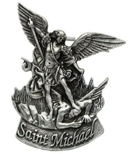 St Saint Michael Archangel Catholic Car Auto Visor Clip Medal Safety Protection