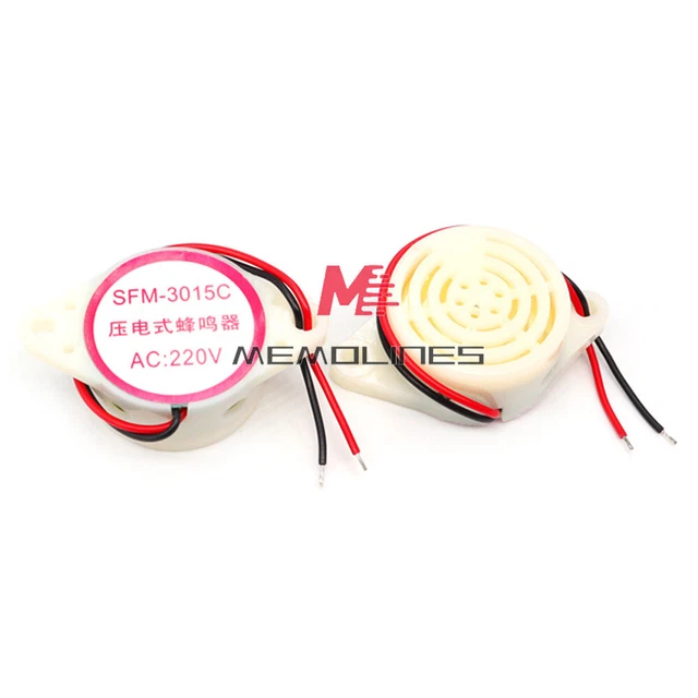 SFM-27 3015C Active Piezoelectric Buzzer AC220V Continuous Sound Beep Alarm