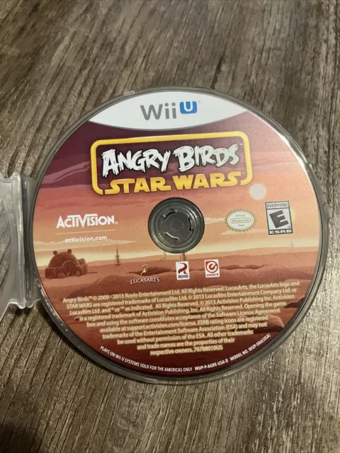 Angry Birds Star Wars (Nintendo Wii U, 2013) Disc Only