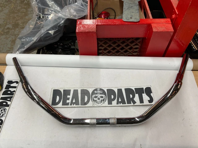 Harley chrome pullback 34" wide beach cruiser handlebars 1.25 drilled
