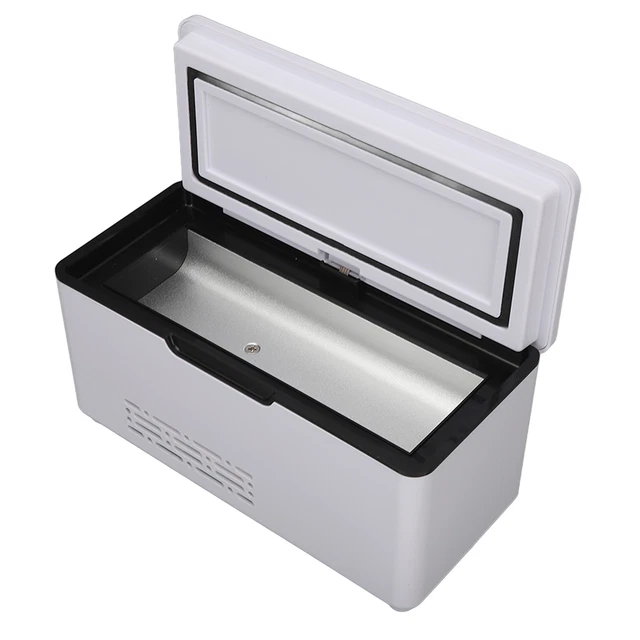 (Tipo botón) Enfriador de insulina portátil caja refrigerada coche refrigerador pequeño