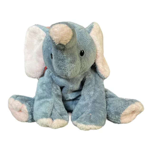 Ty Pluffies Plush Winks Elephant Beanbag 2002 Grey Pink Floppy Stuffed Toy