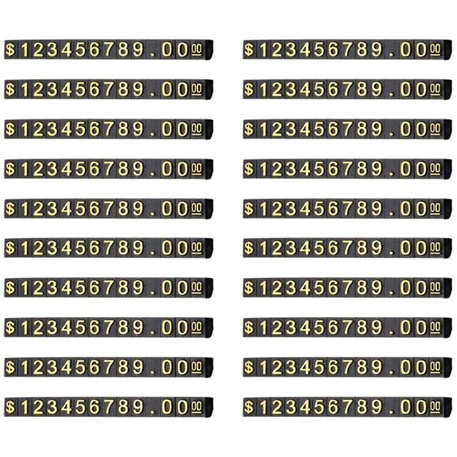 20 Sets Price Display Square Adjustable Price Tag for Price Display CounterB6