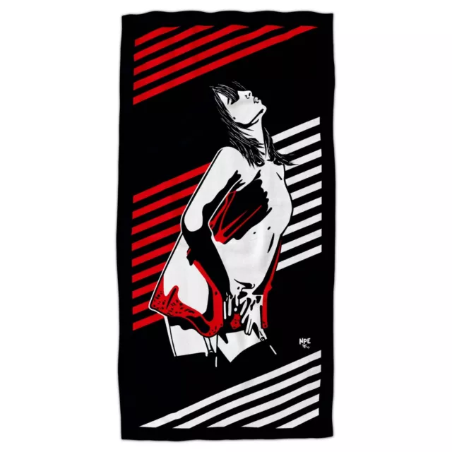 COOL BEACH TOWEL Cotton Large, Sexy Pop Art Unisex Gift, Surf Gym Pool Swim Bath