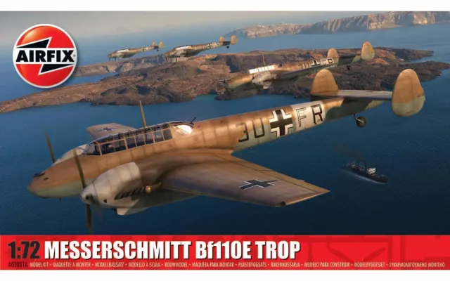 MESSERSCHMITT Bf110E TROP - AIRFIX 1/72 PLASTIC KIT