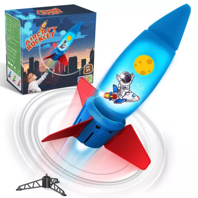 New Kids Outdoor Sports Rocket Launchtoy With Led Rechargeable Interactive Toy