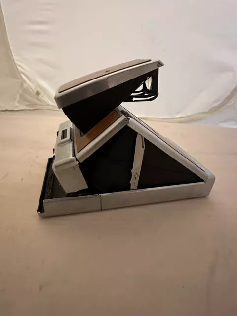 Cámara terrestre plegable vintage Polaroid SX-70 probada en funcionamiento 3