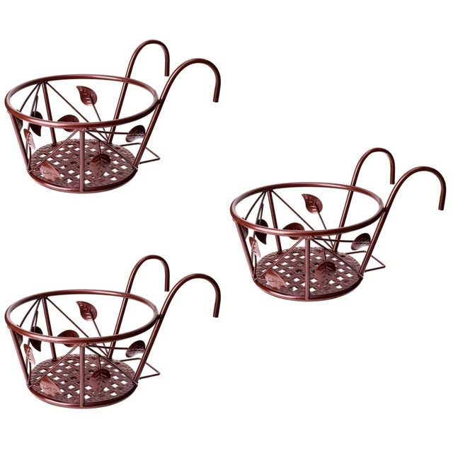 3 Pc Flowerpot Holder Railings Planter Pots for Indoor Plants Hanger