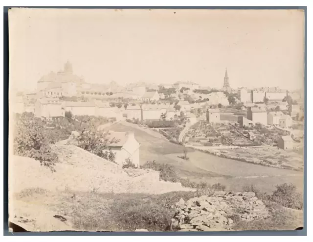 France, Rodez, Vue générale  Vintage citrate print. Aveyron Tirage citrate