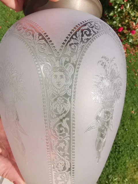 Antique Victorian Glass Gravée A L Acide 3