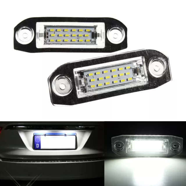 2Pcs Canbus LED License Plate Light For Volvo C30 C70 S80 V70 XC70 S40 V50  S60 V60 XC60 XC90 White Car-Styling Number Lamp 12V