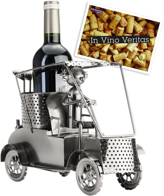 BRUBAKER Portabottiglie Porta Vino Porta Bottiglie Golfista Carrello di Golf
